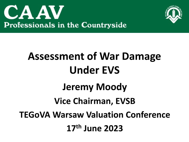 assessment of war damage under evs