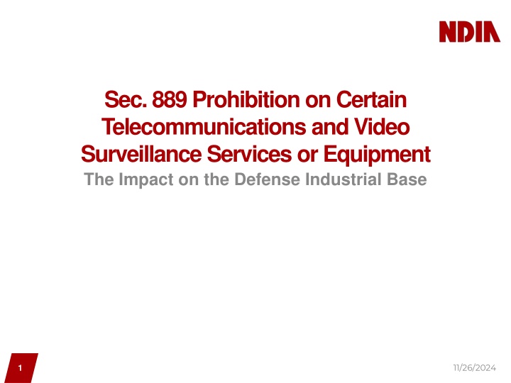 sec 889 prohibition on certain telecommunications