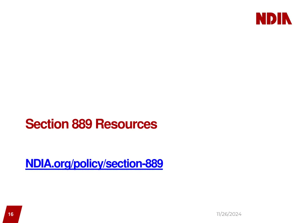 section 889 resources