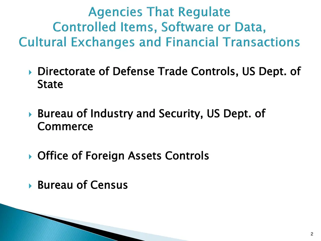 directorate of defense trade controls us dept