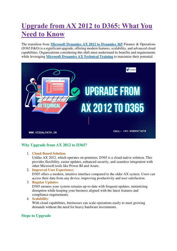 upgrade from ax 2012 to d365 what you need to know