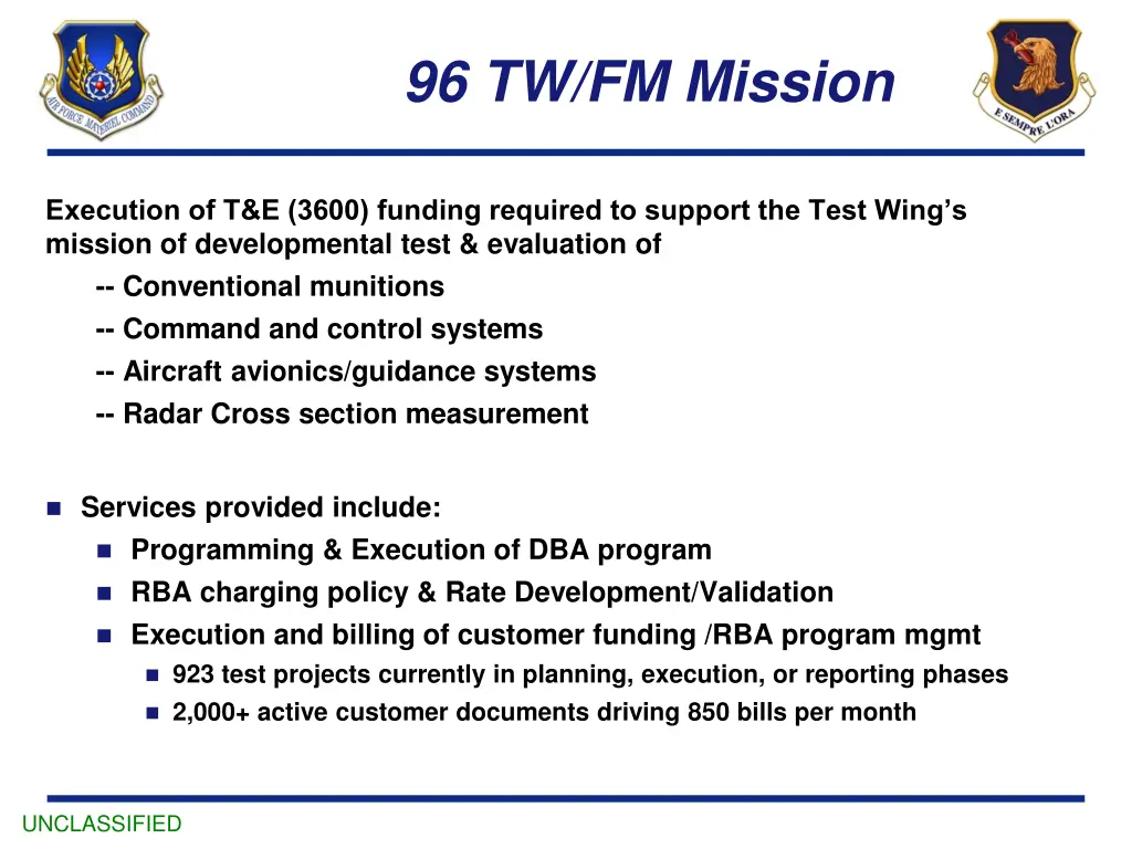 96 tw fm mission