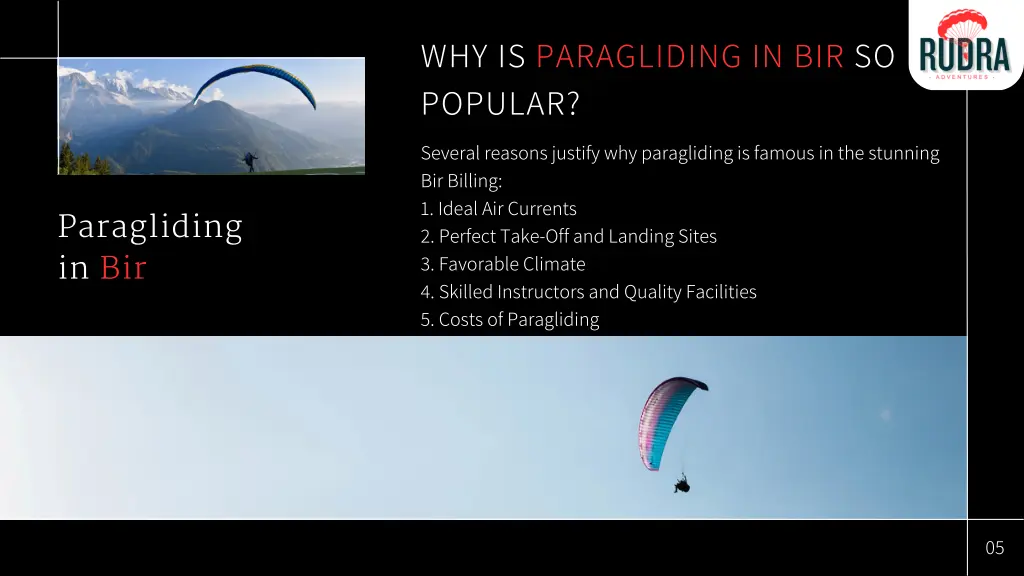 why is paragliding in bir so popular