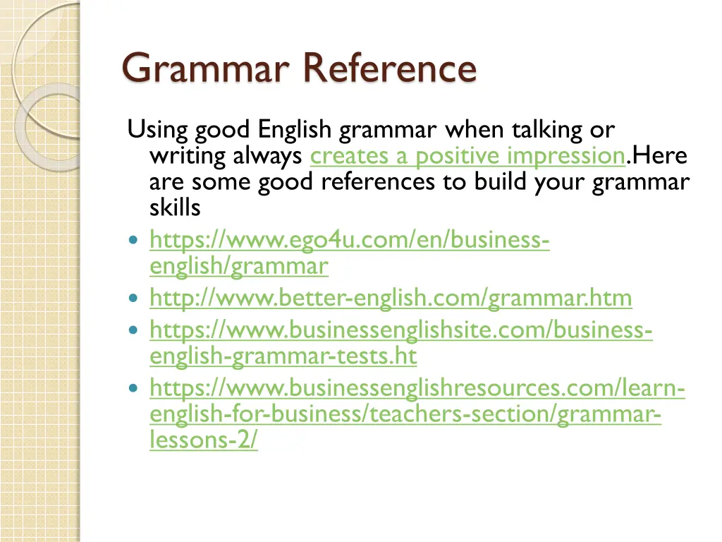 grammar reference