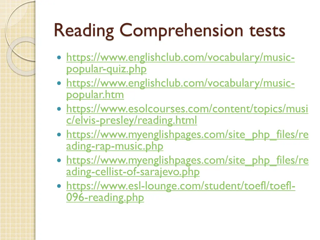 reading comprehension tests