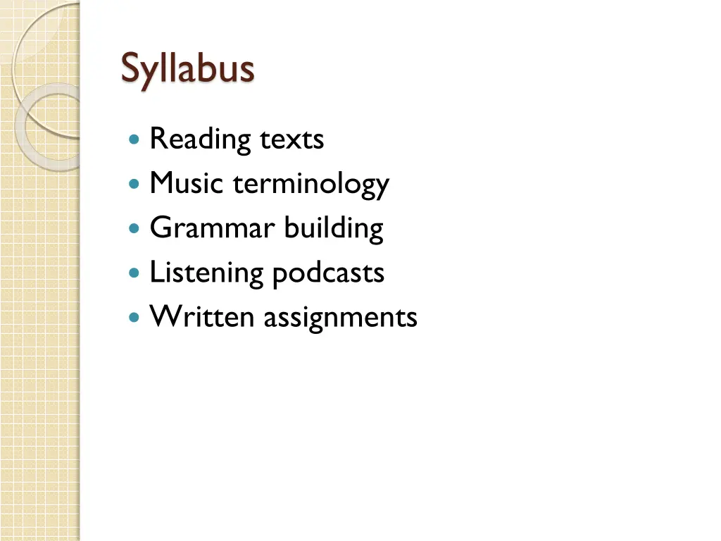 syllabus