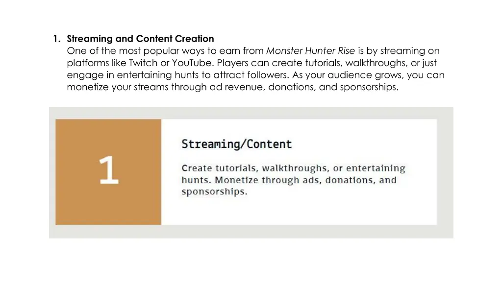 1 streaming and content creation one of the most