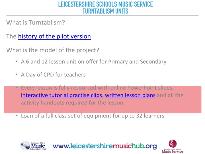 leicestershire schools music service turntablism