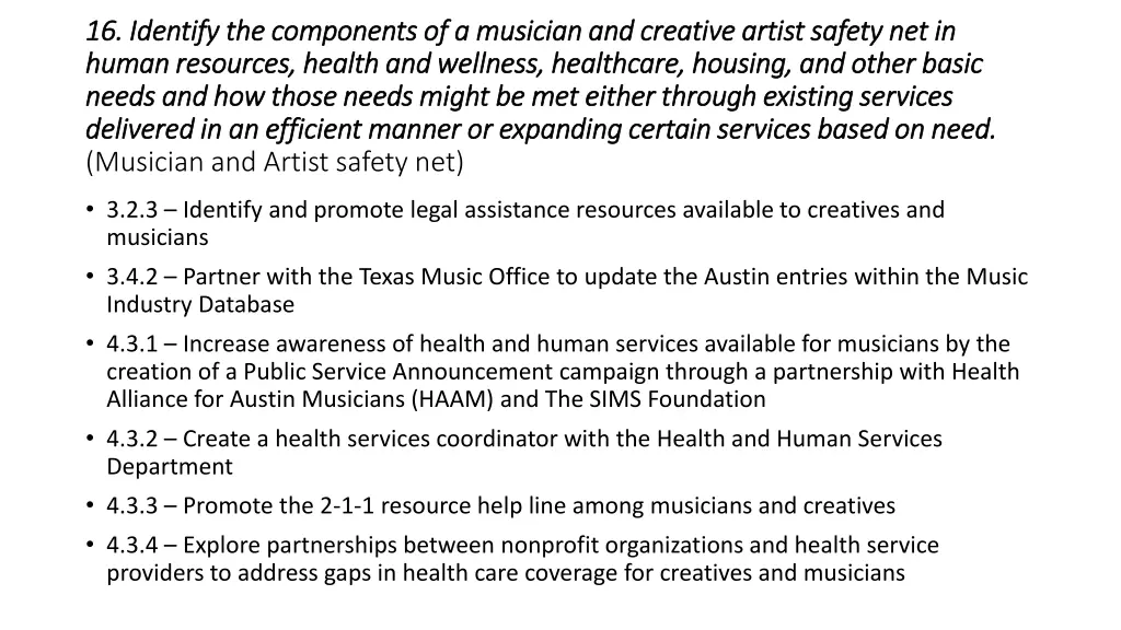 16 identify the components of a musician