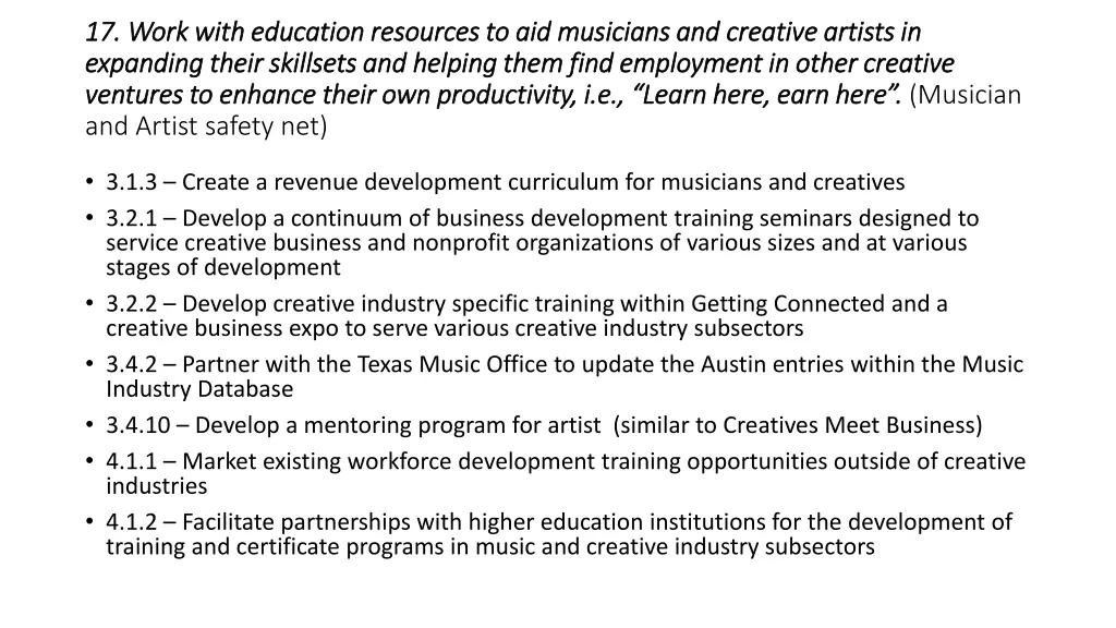 17 work with education resources to aid musicians