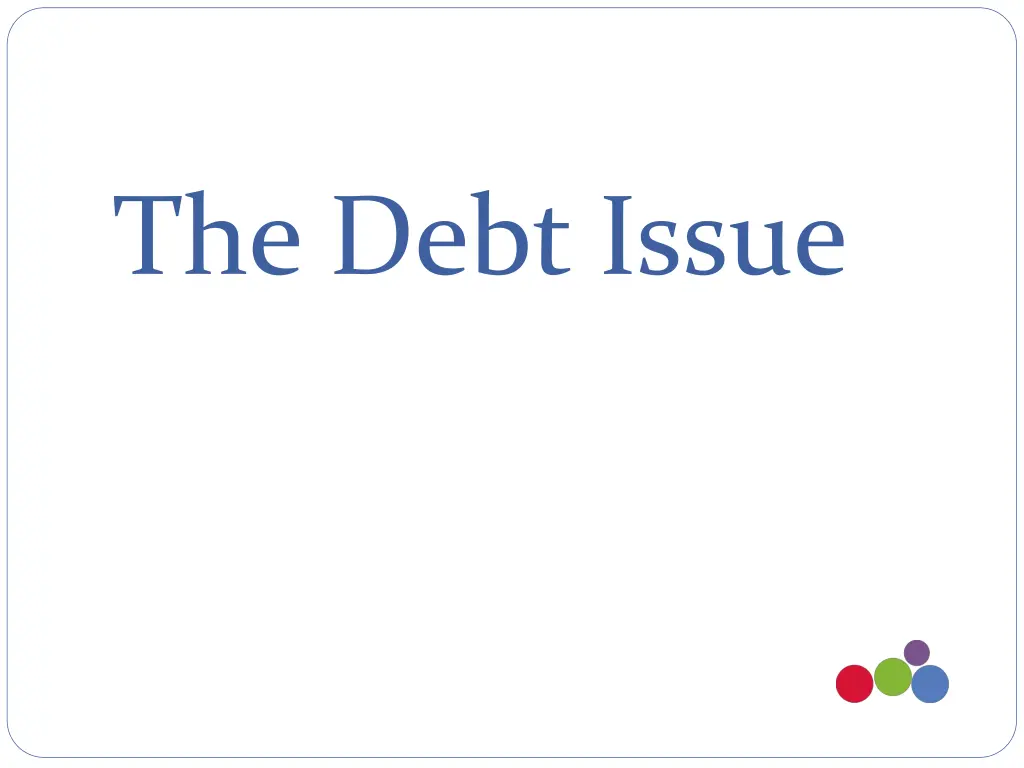 the debt issue