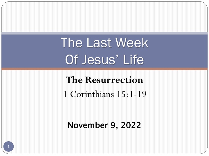 the last week of jesus life