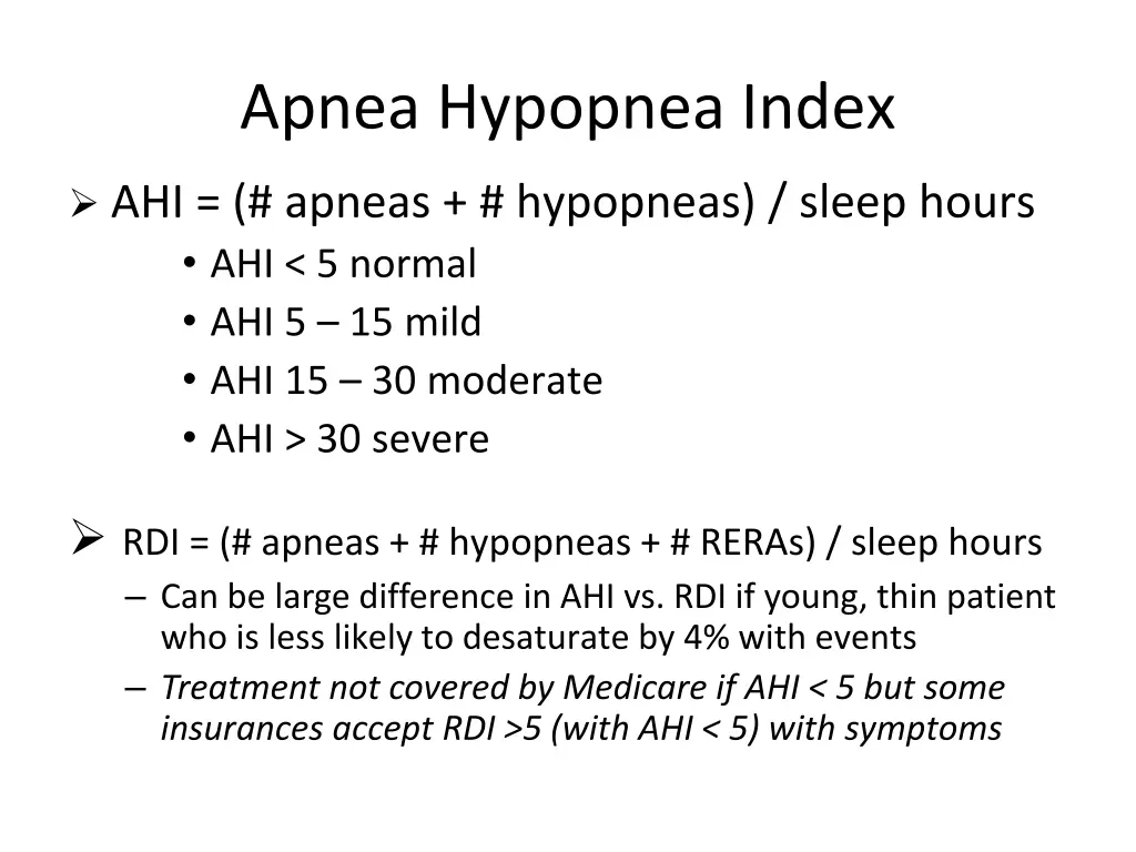 apnea hypopnea index