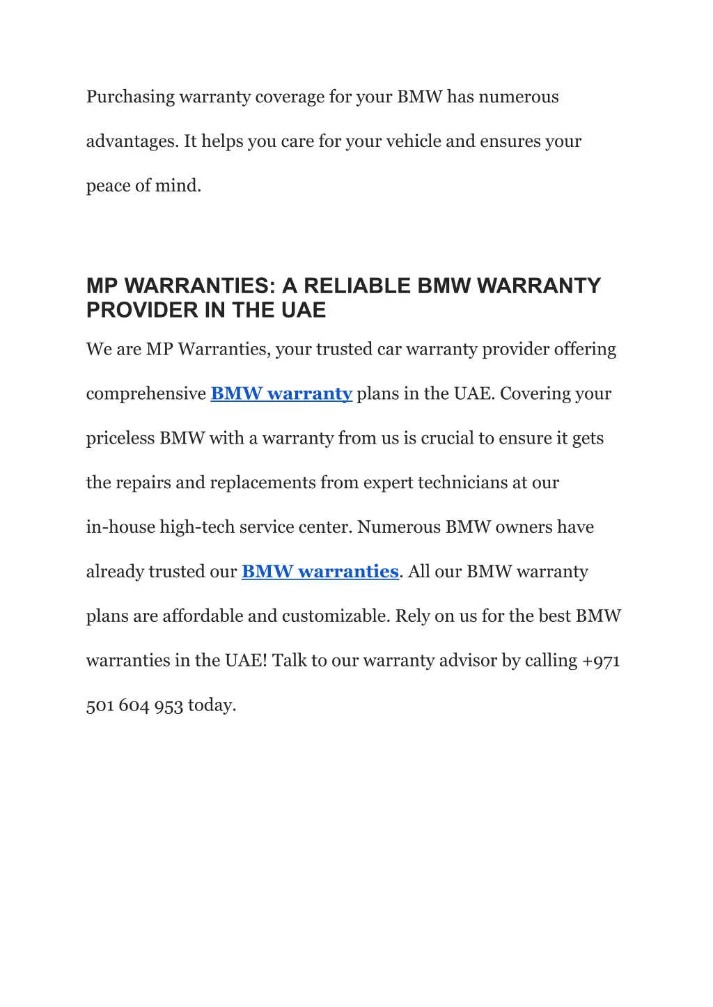 purchasing warranty coverage for your