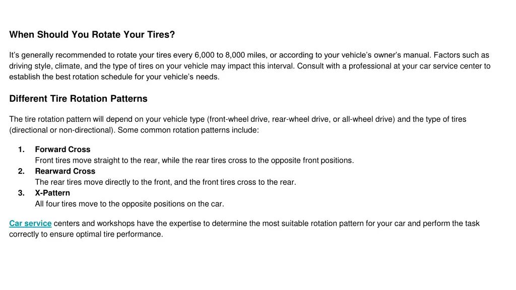 when should you rotate your tires