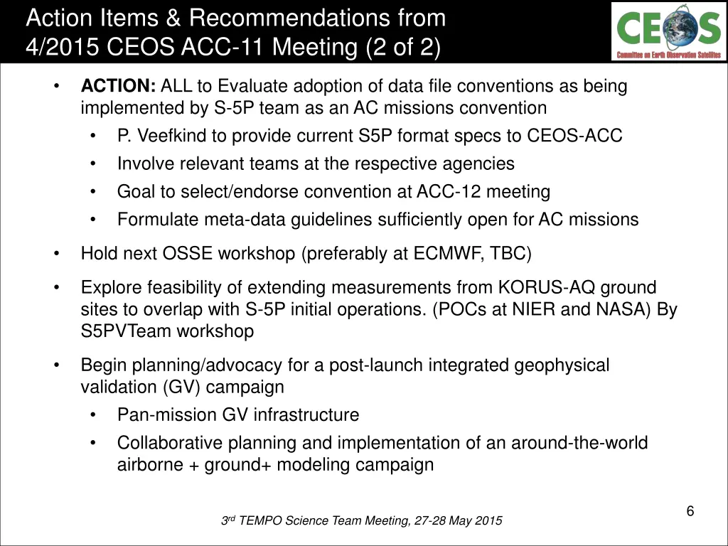 action items recommendations from 4 2015 ceos 1