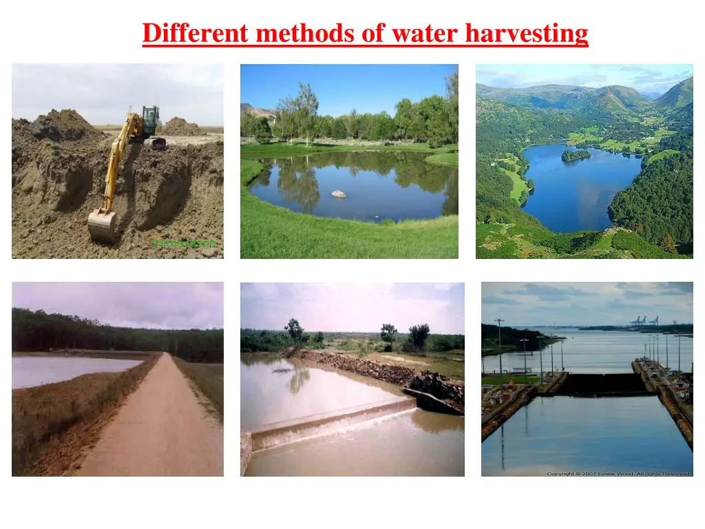 different methods of water harvesting