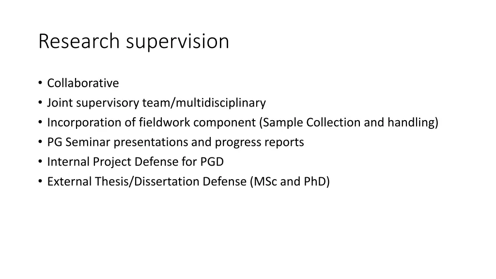 research supervision