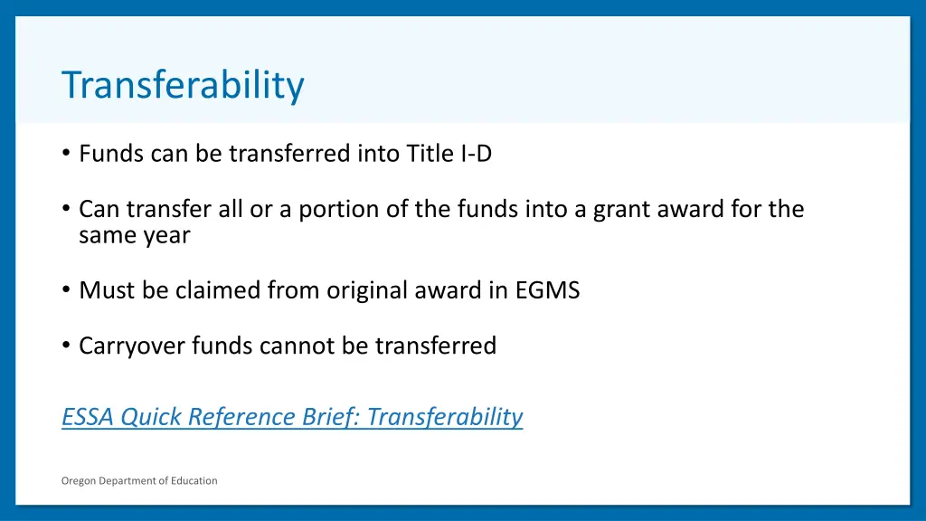 transferability