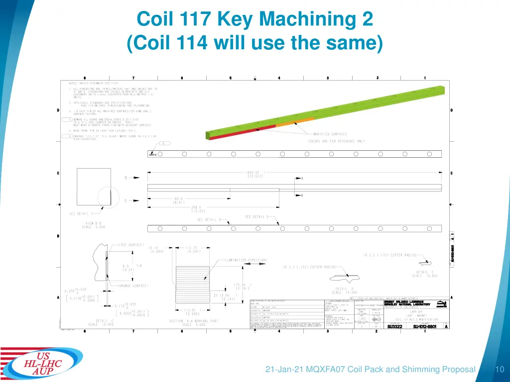 coil 117 key machining 2 coil 114 will