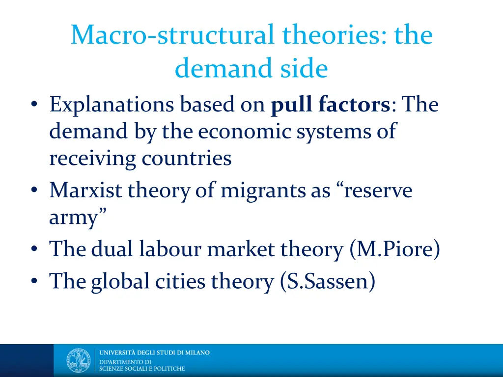 macro structural theories the demand side