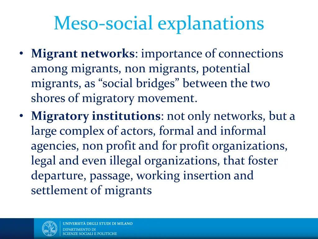 meso social explanations