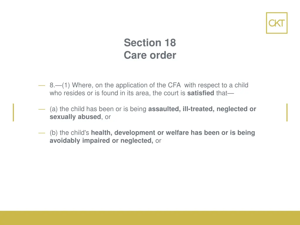 section 18 care order 1