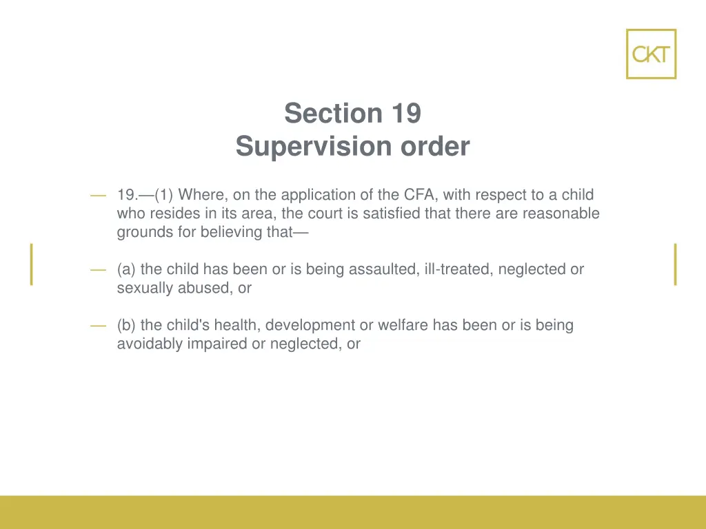 section 19 supervision order 1