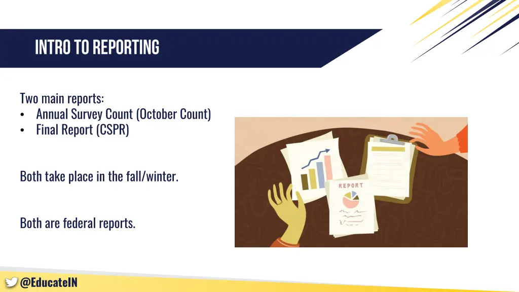 two main reports annual survey count october