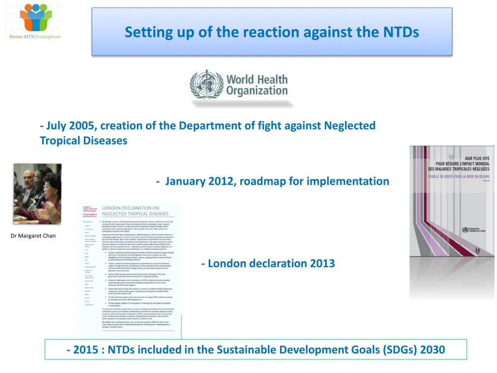 setting up of the reaction against the ntds