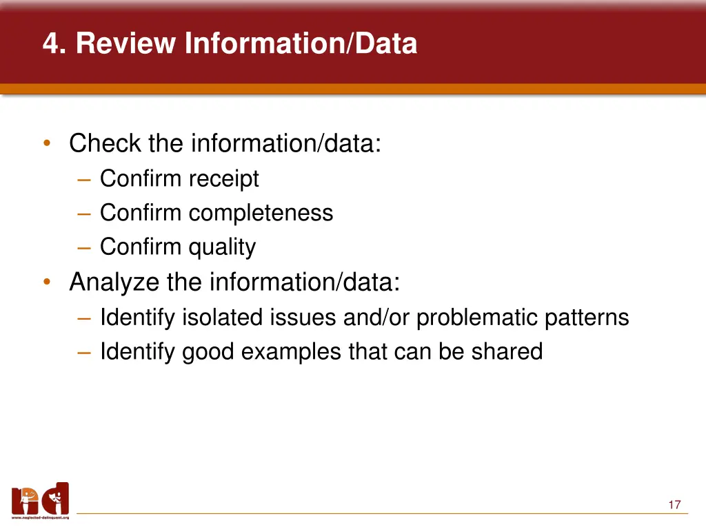 4 review information data