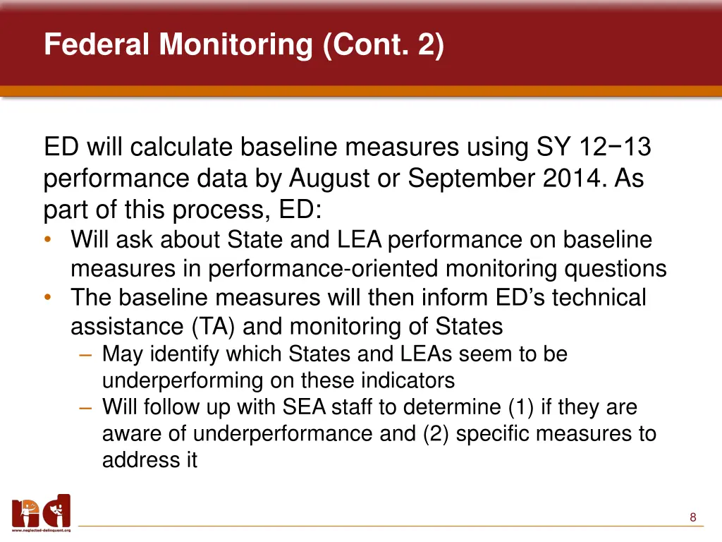 federal monitoring cont 2