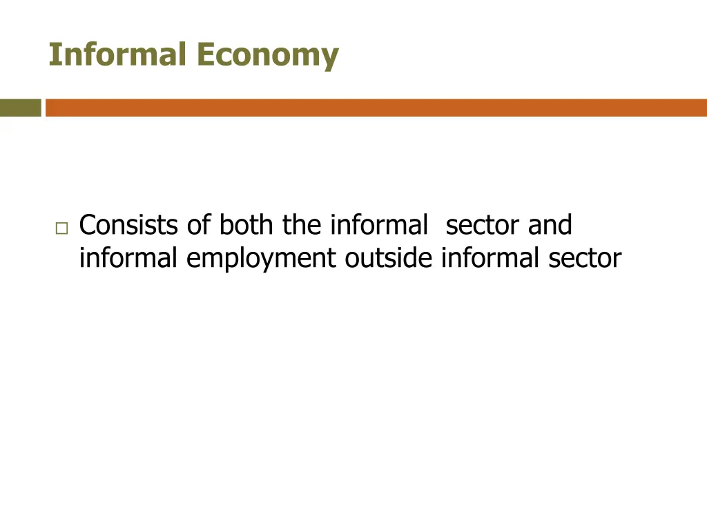 informal economy