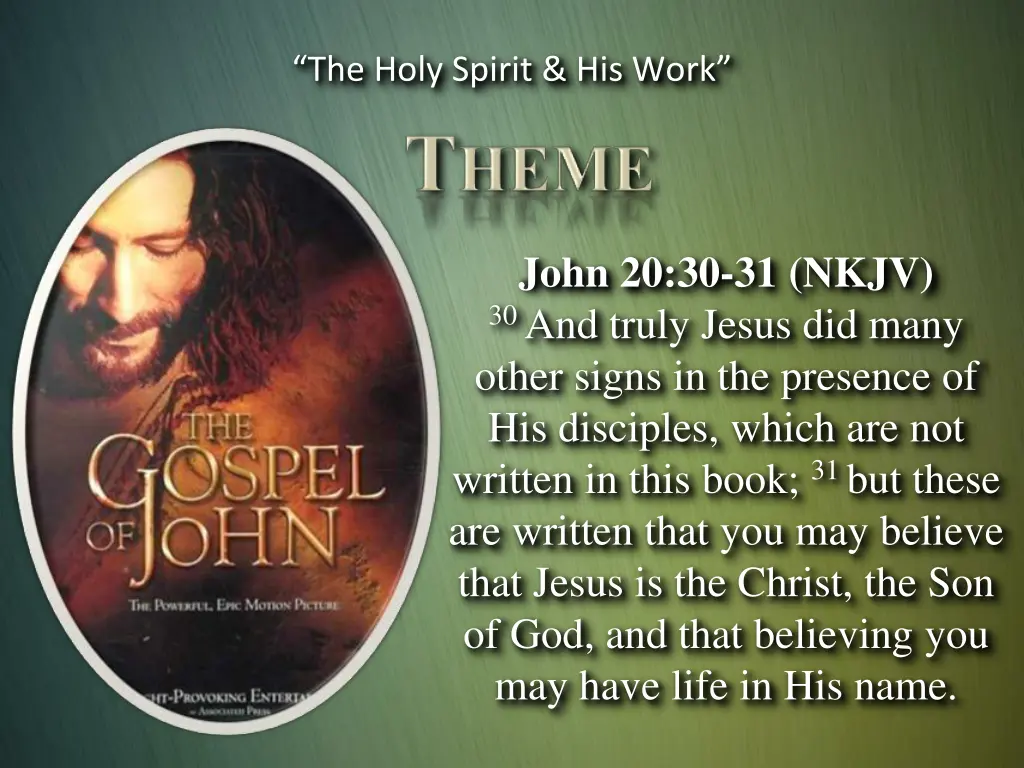 the holy spirit his work 16