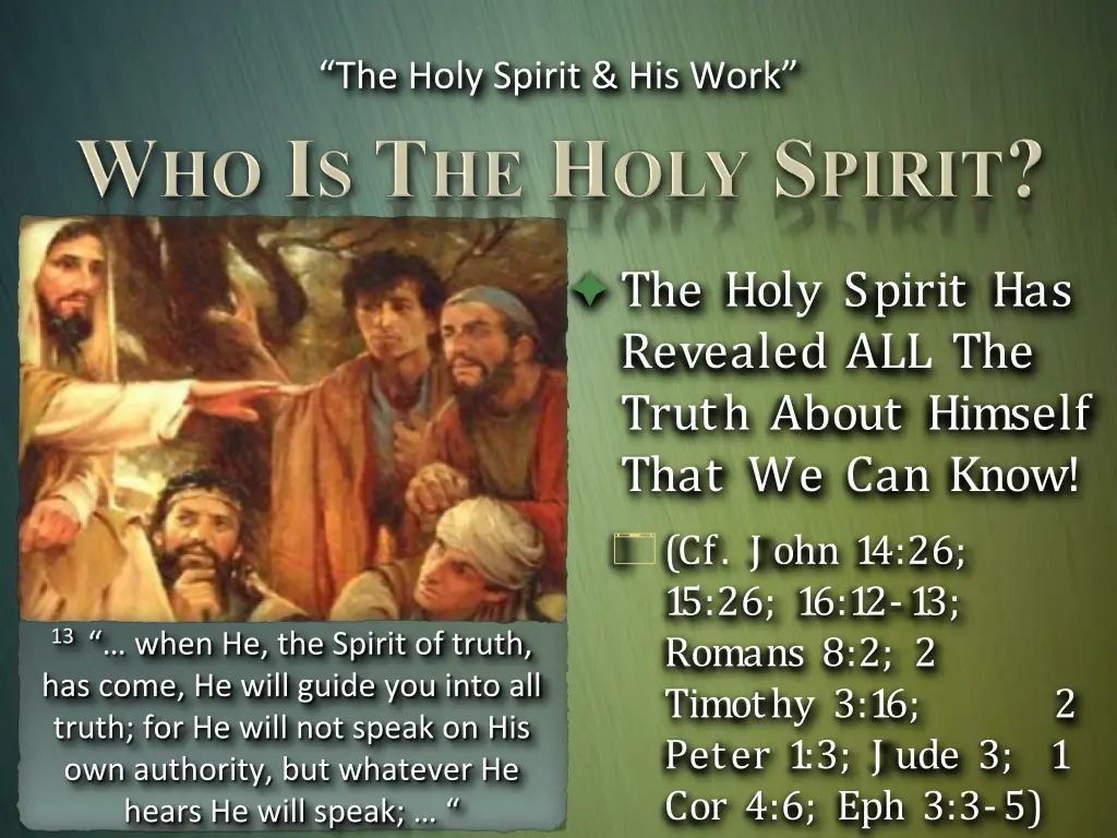 the holy spirit his work 6