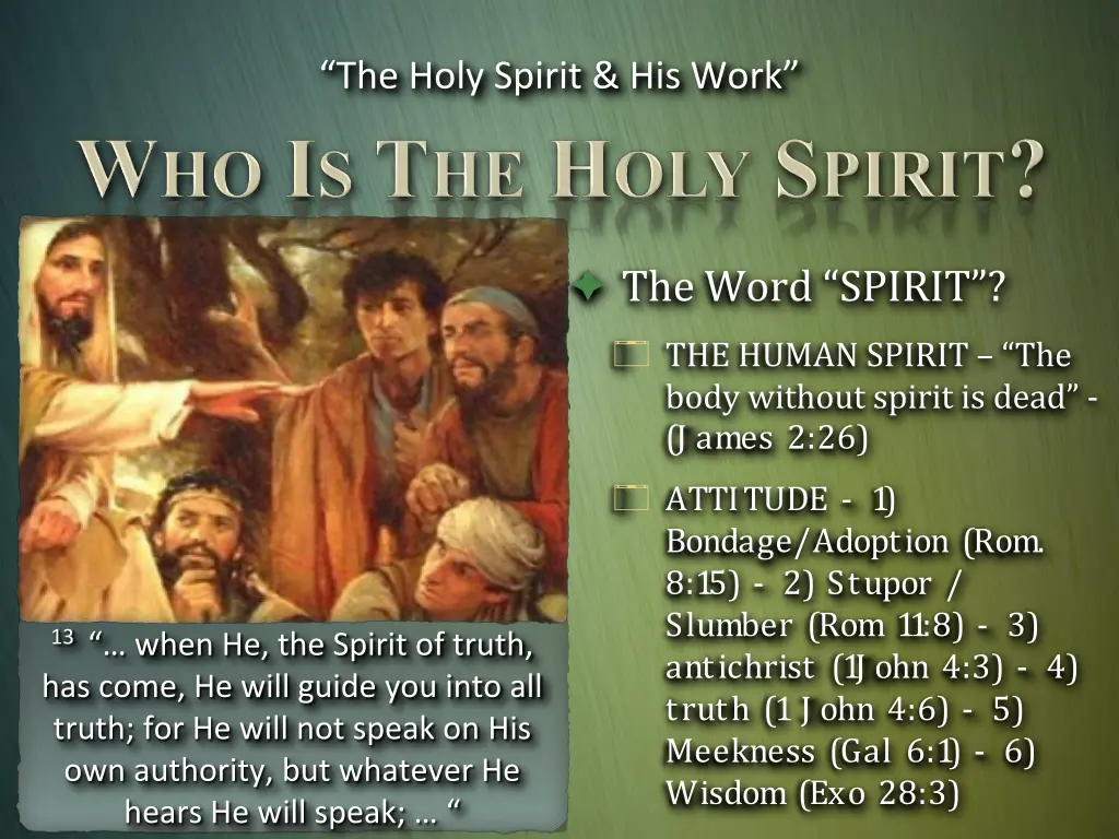 the holy spirit his work 7