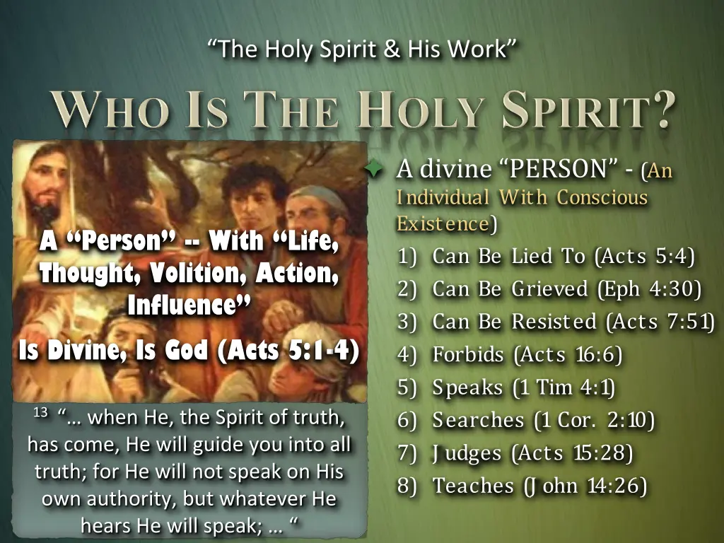 the holy spirit his work 9