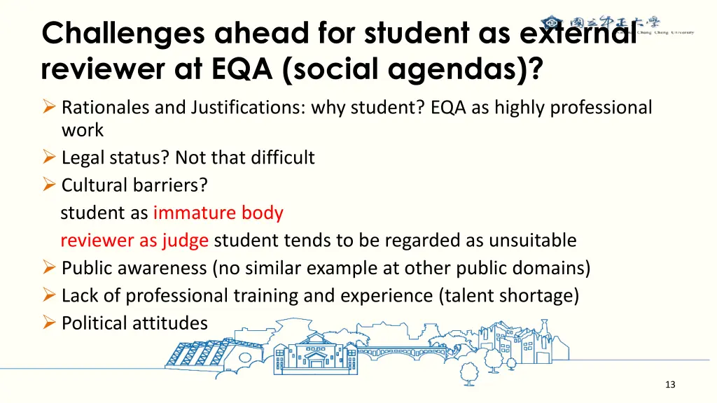 challenges ahead for student as external reviewer