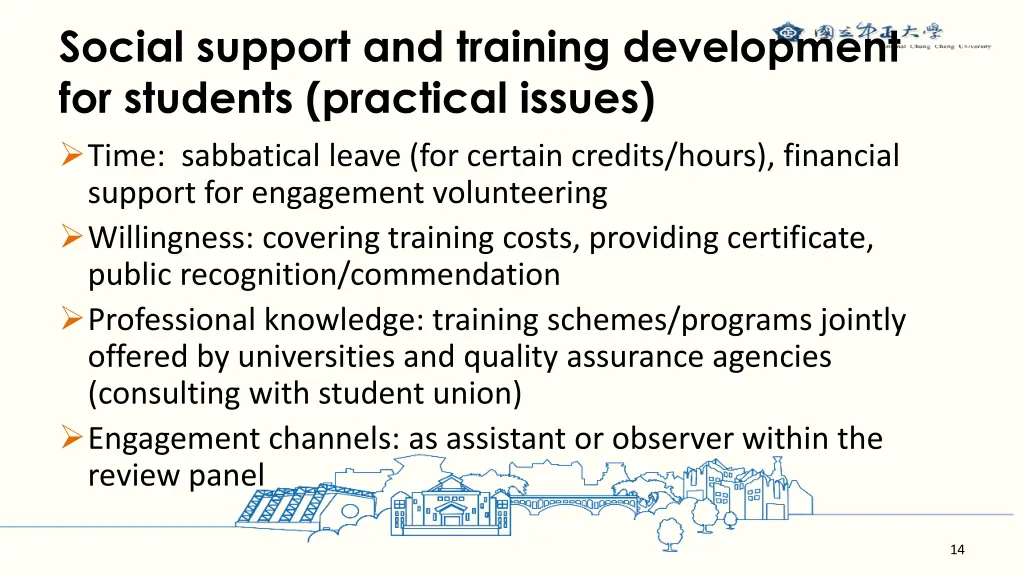 social support and training development