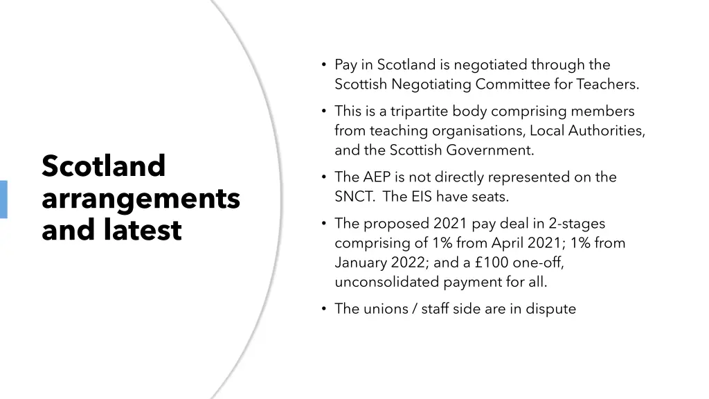 pay in scotland is negotiated through