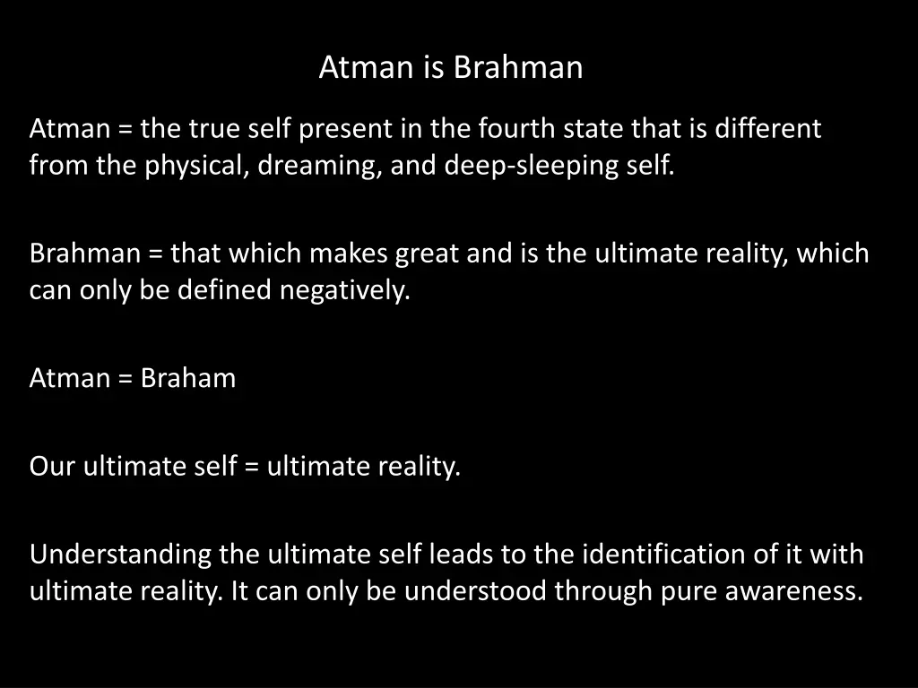 atman is brahman