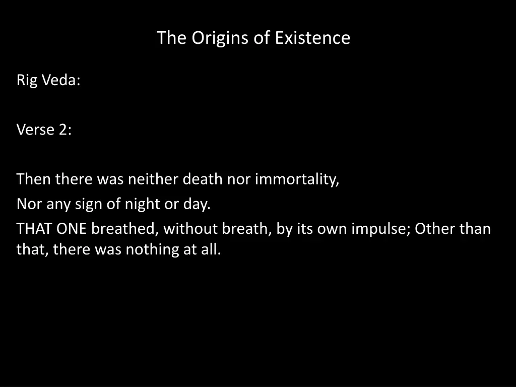 the origins of existence 2