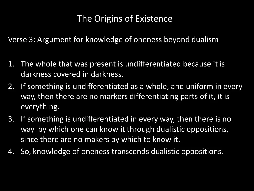 the origins of existence 6