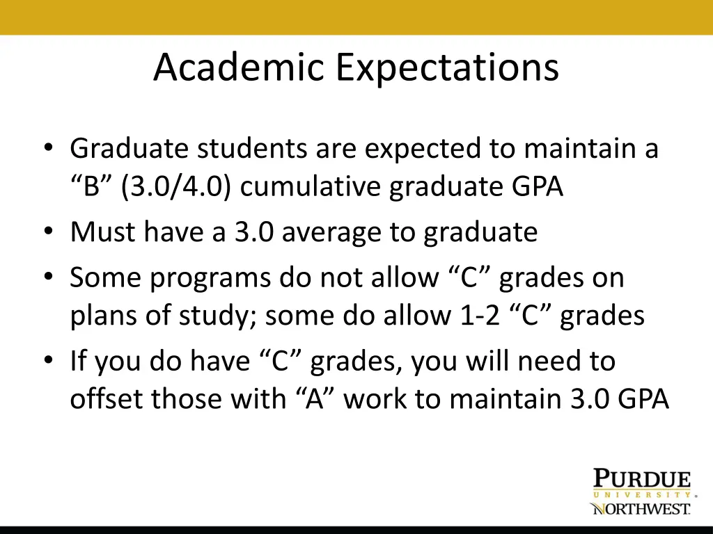 academic expectations