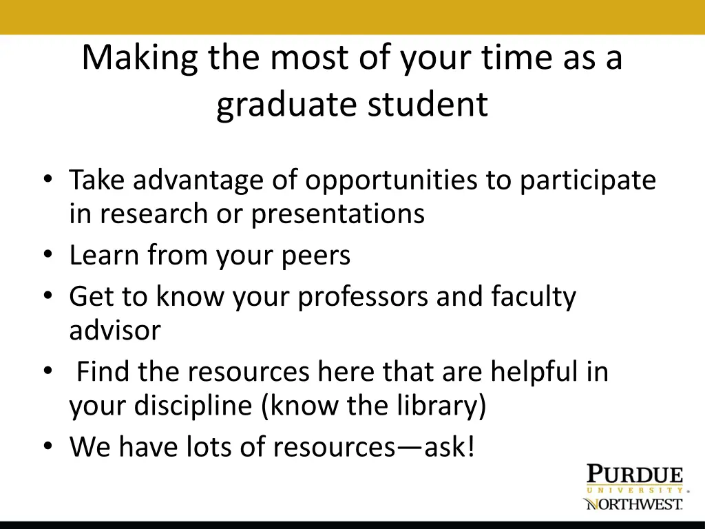 making the most of your time as a graduate student 1