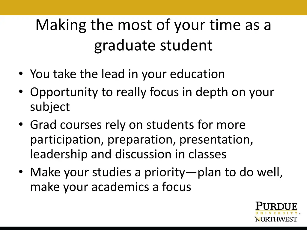 making the most of your time as a graduate student