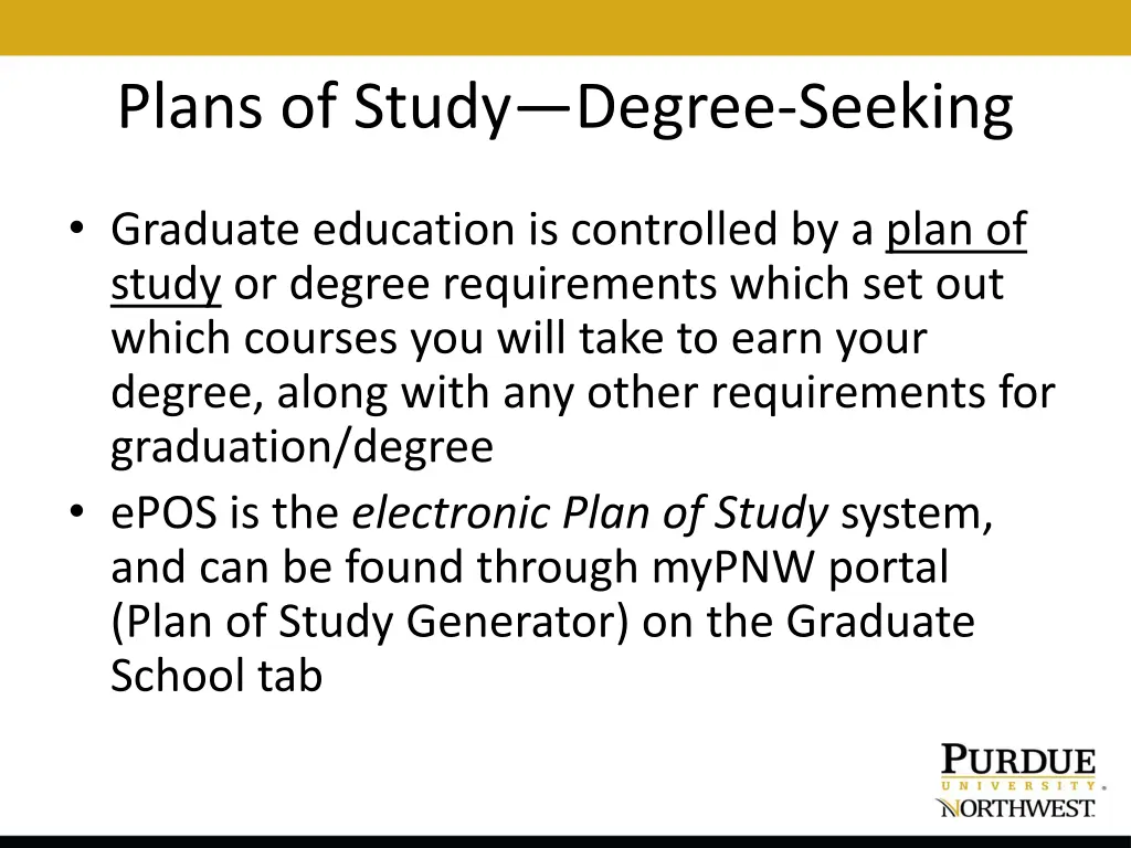 plans of study degree seeking