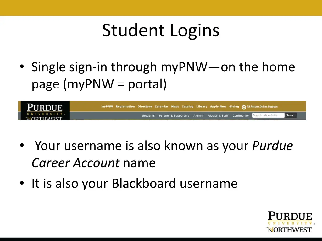 student logins