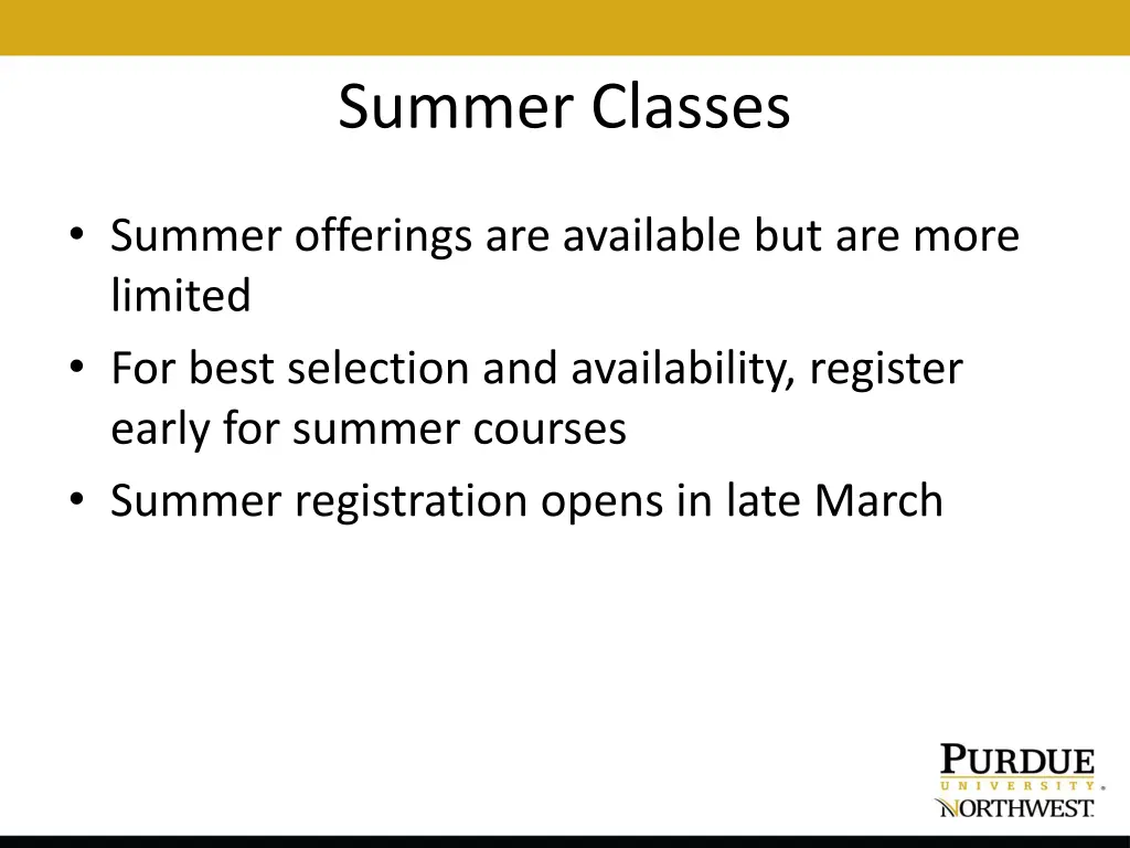 summer classes