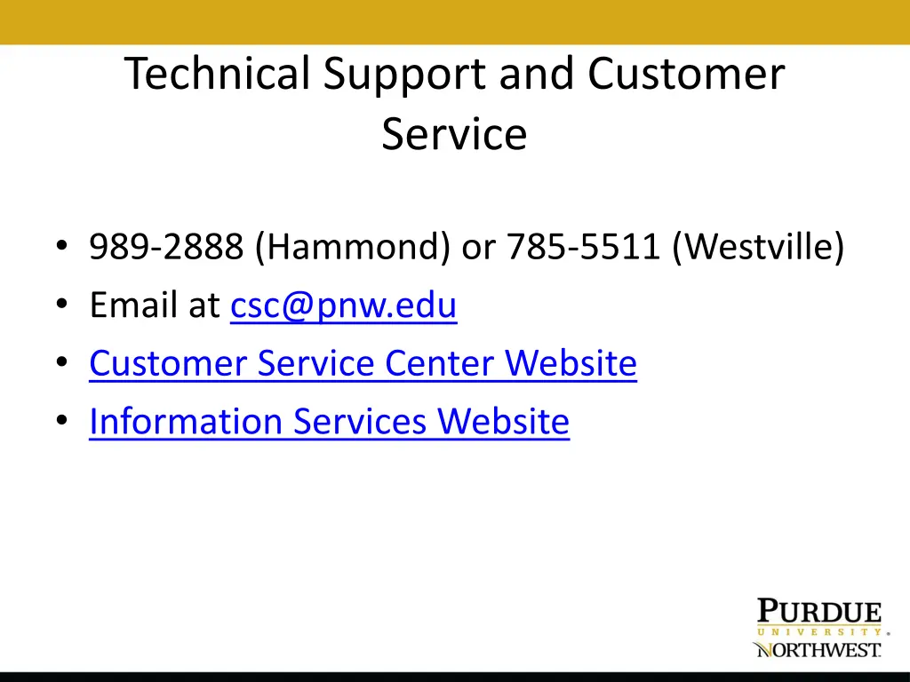 technical support and customer service